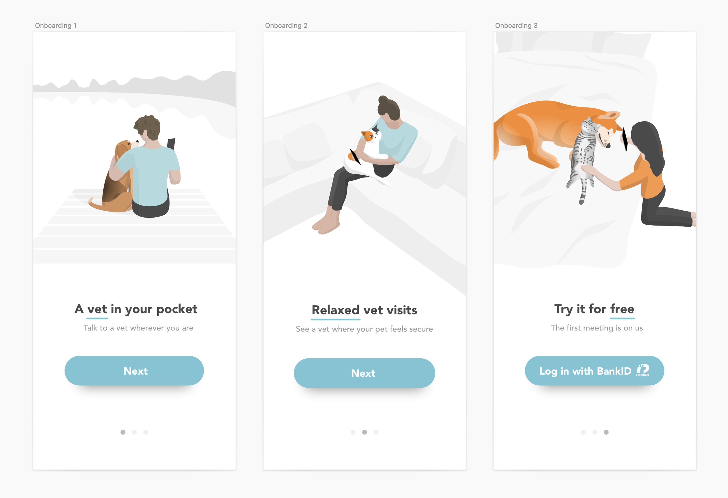 Onboarding screens