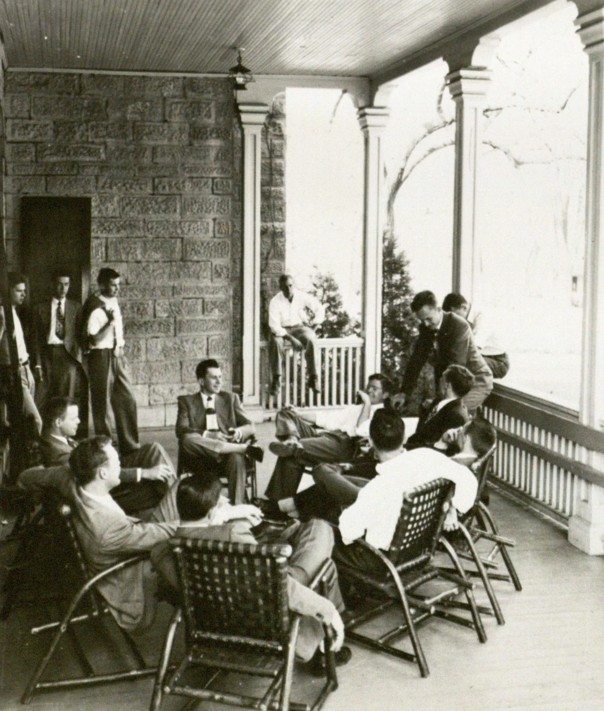 Brothers on the front porch (1940s)