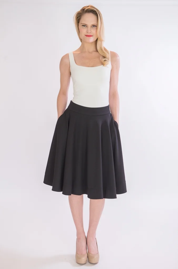 Full circle knee length skirt  SYLWIA