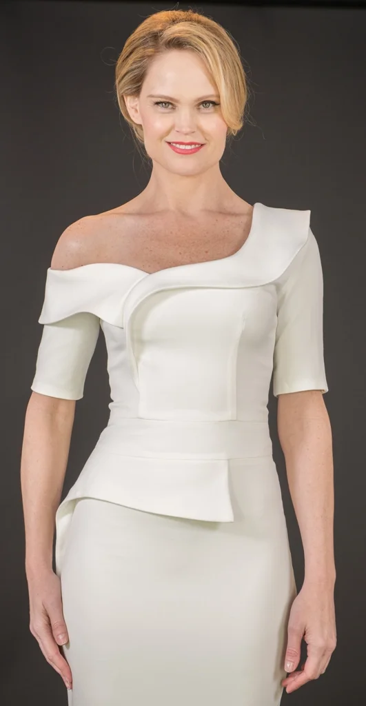 Asymmetrical fitted cocktail dress SYLWIA Asymmetrical fitted cocktail dress SYLWIA