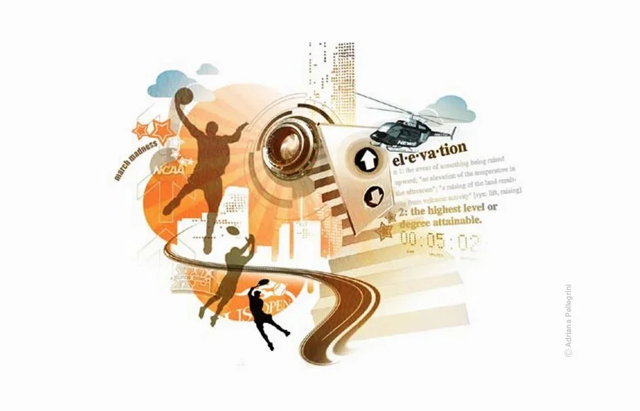  Above: Digital illustration for CBS4's  Station Elevation  event. 