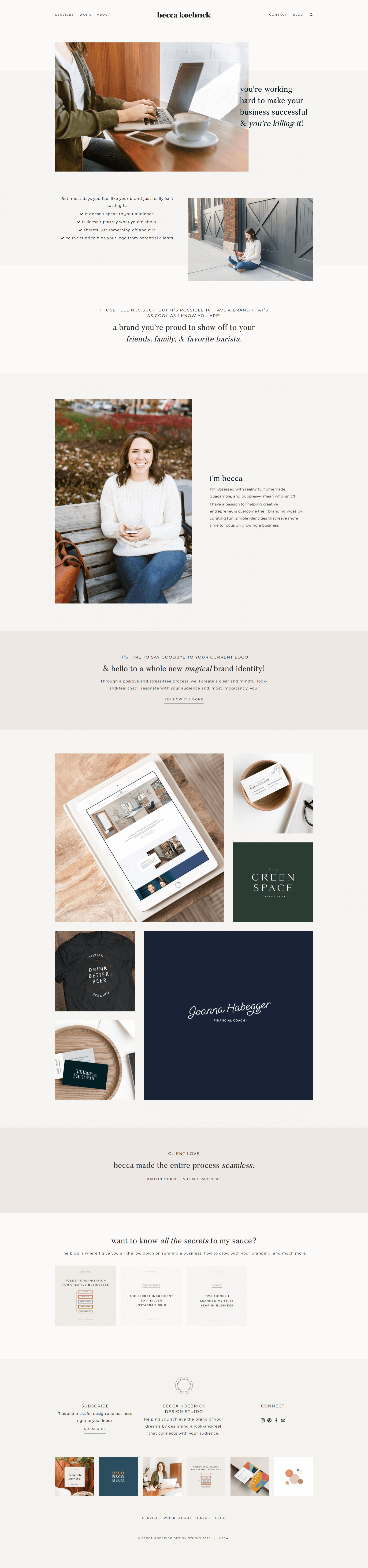 Becca Koebrick Design Website Home - NEW