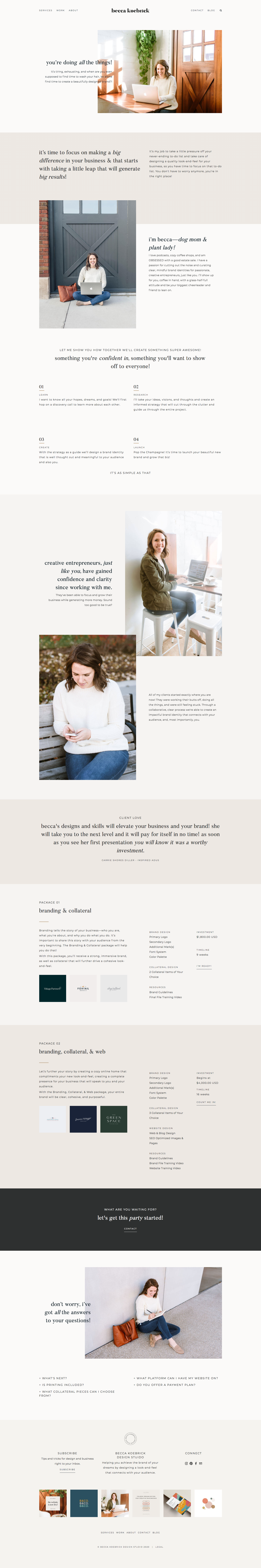 Becca Koebrick Design Website Services - NEW