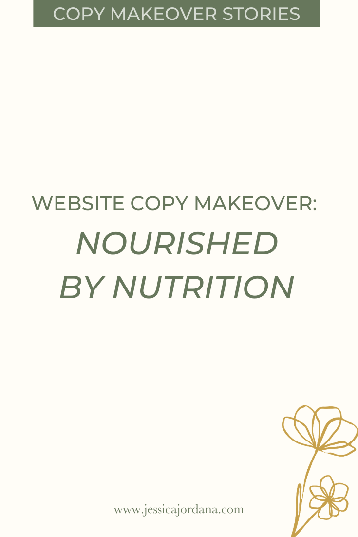 Website Copy Makeover: Nourished by Nutrition 