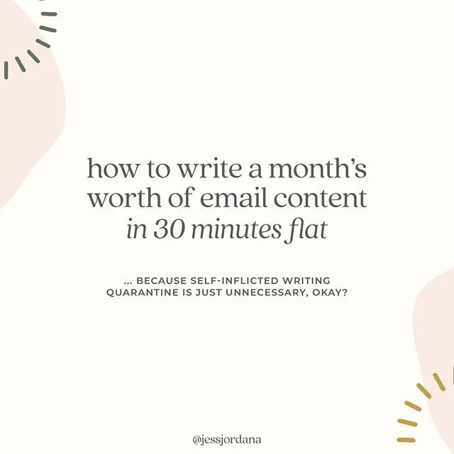 I'm gonna take a wild guess, here...⁠⠀
YOU HAVE NO CLUE WHAT TO WRITE TO YOUR EMAIL LIST.⁠⠀
⁠⠀
Am I inside your head yet? Next up in our series of copywriting tuts (yes, we decided together we'd call them that!) is a quick answer to your question:⁠⠀

