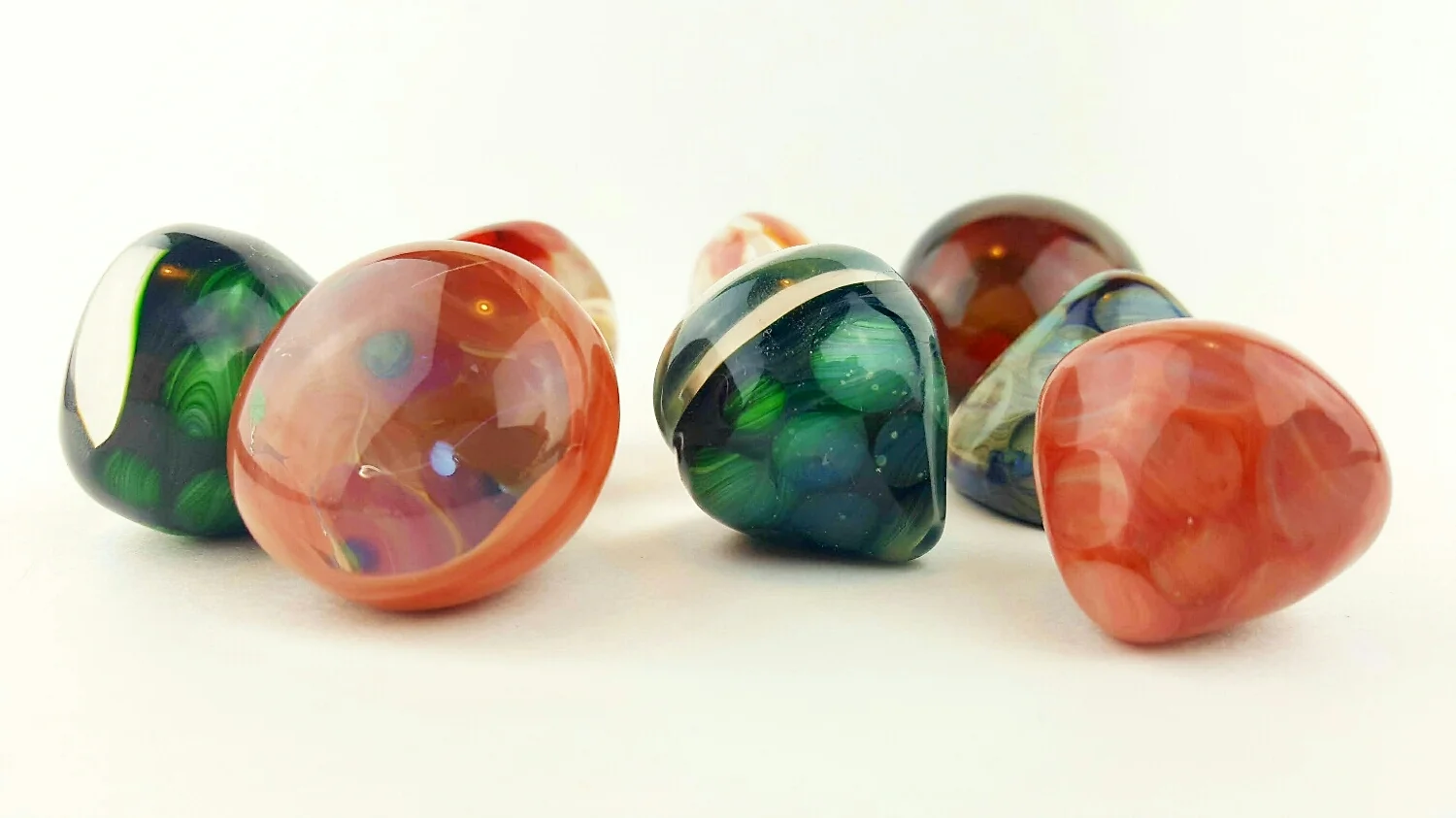New vortex marbles/tops/carb caps with clear honeycomb backings!