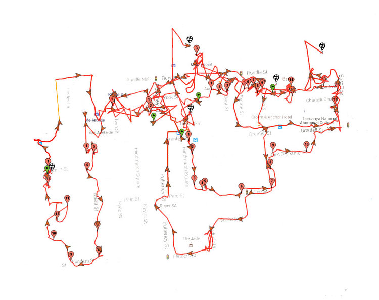The dérive Adelaide, Australia (10.6kms) 