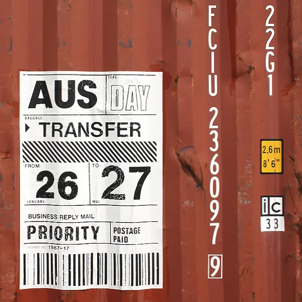 Change poster, screen print, 30x40 in (76x102cm) on shipping container in rural NSW, Australia Photo: Alison Alder © 2017 Wendy Murray