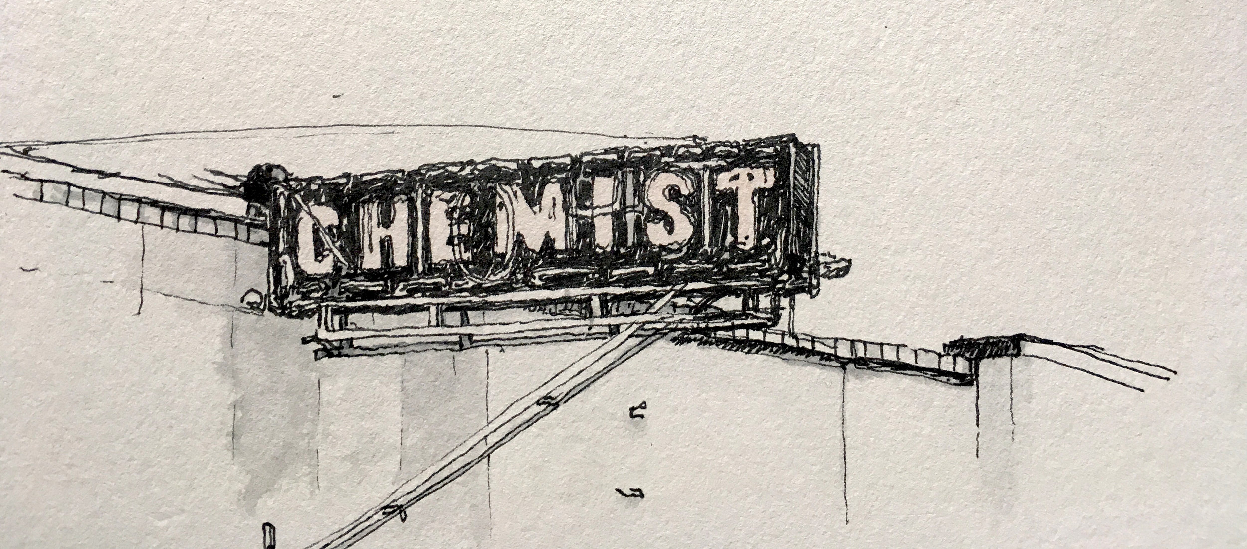 2:44 P.M. Friday 4 August 2017 (detail),&nbsp;ink &amp;&nbsp;gouache on museum board, 120x160mm