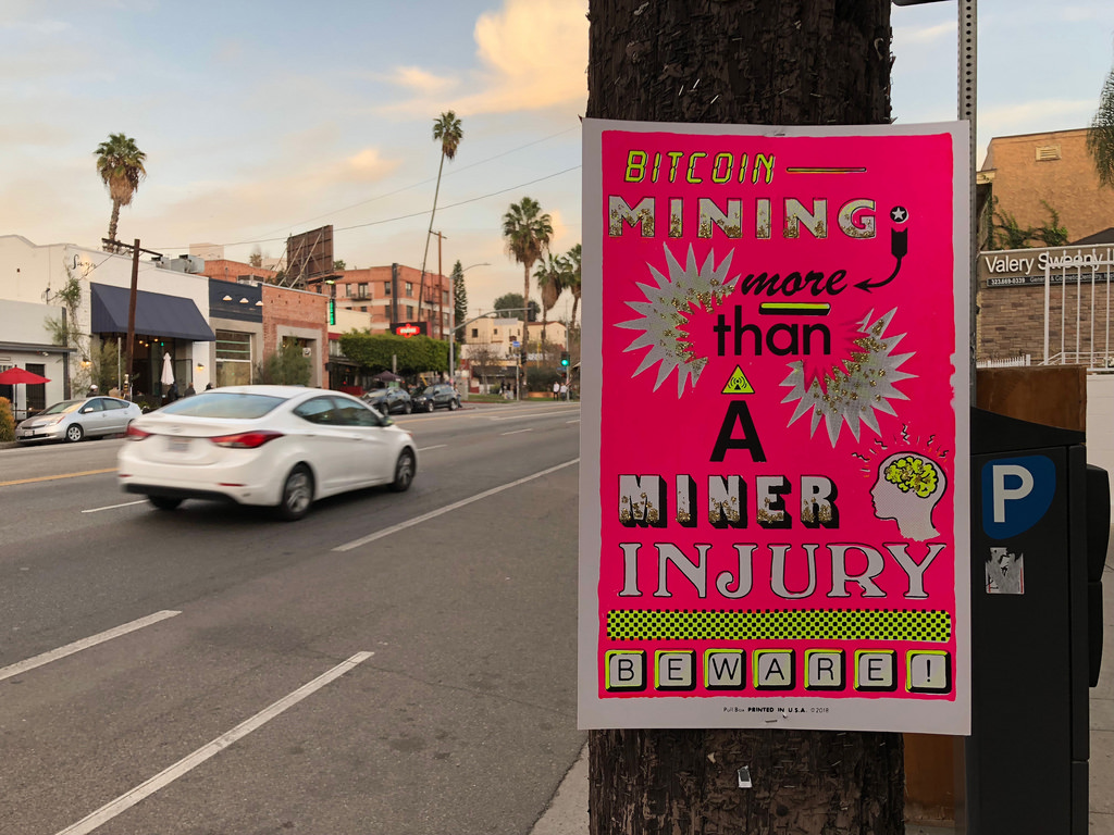 MORE THAN A MINER INJURY Screenprint with glitter details / Ed.20 14" x 22" (35 x 55cm) / Published in the Pull Box LA, USA