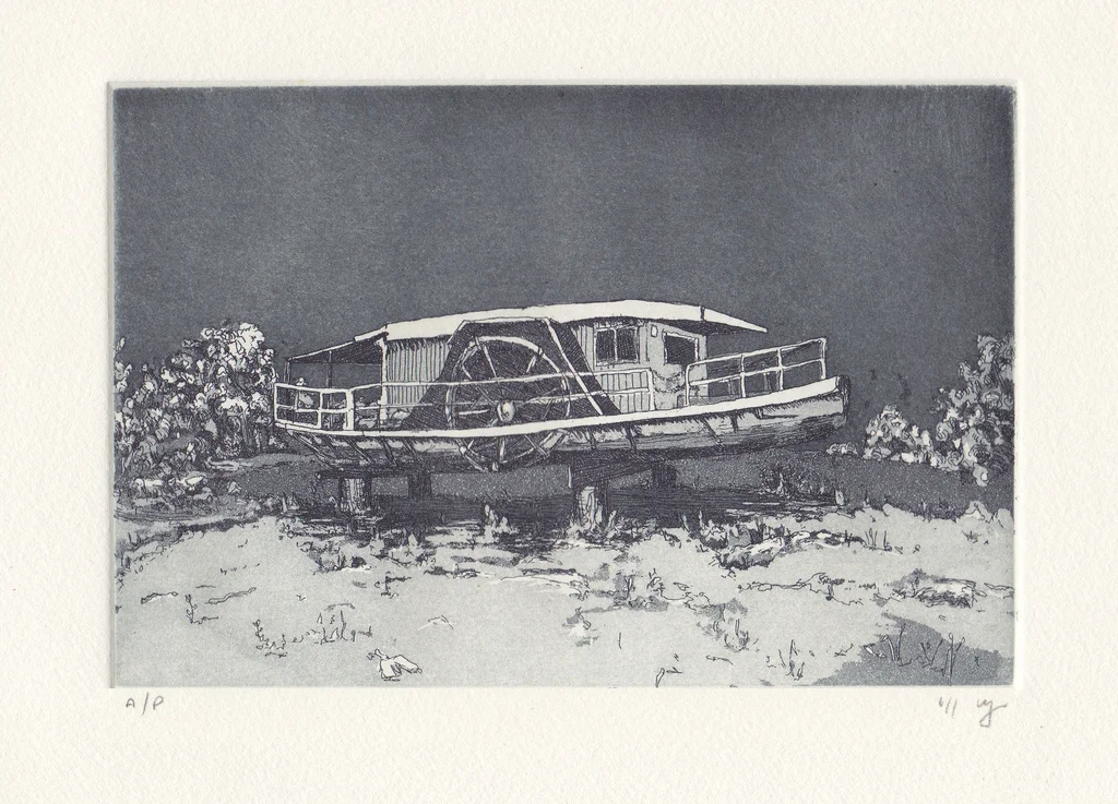 No Tide 2011Etching and aquatint on Hahnemuehle, edition 10,&nbsp;260 x 240mm.&nbsp;Printed by Antonia Aitken at The Art Vault