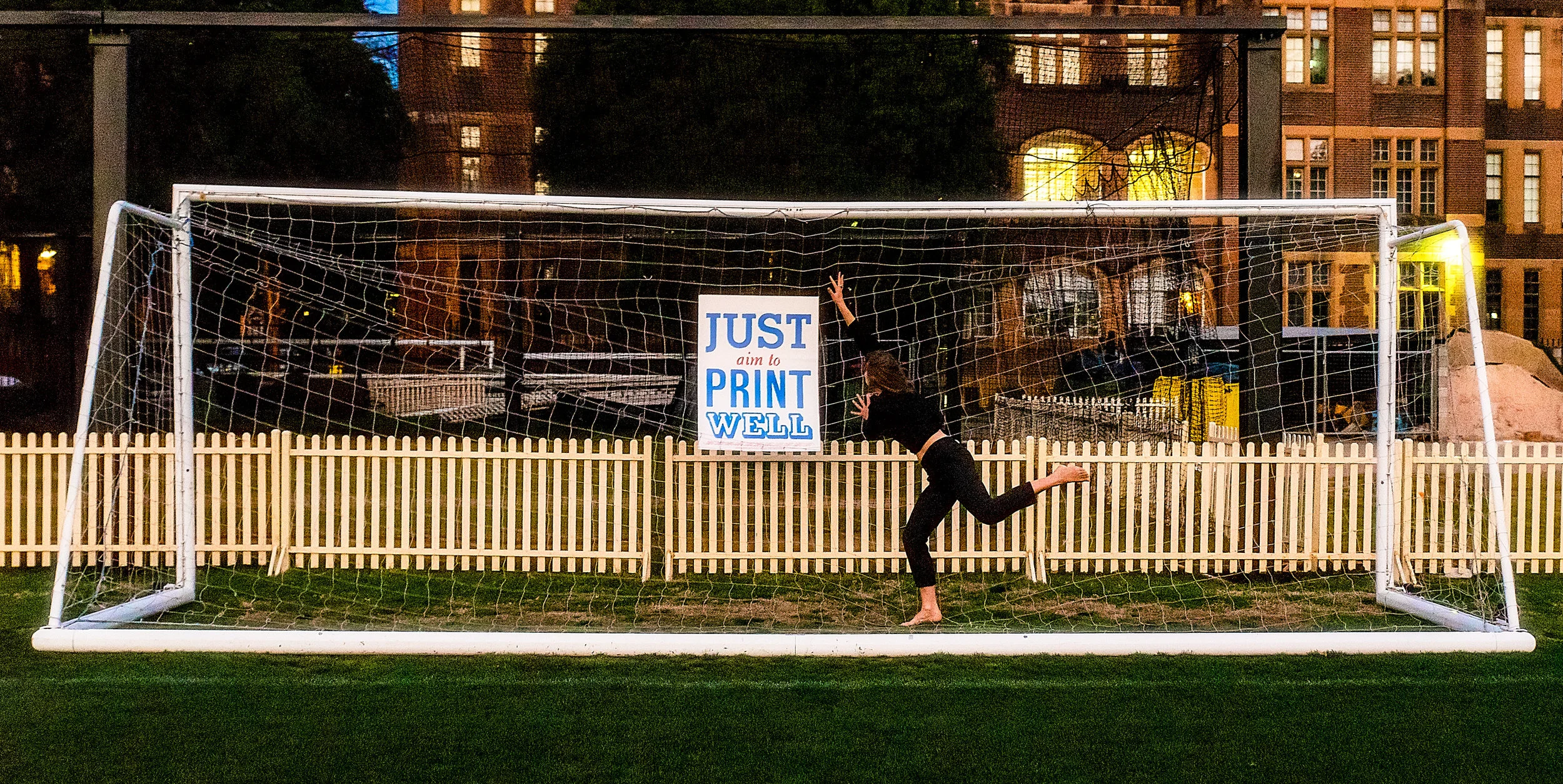 JUST aim to PRINT WELL, 2018 / photo: Sarah Lorien