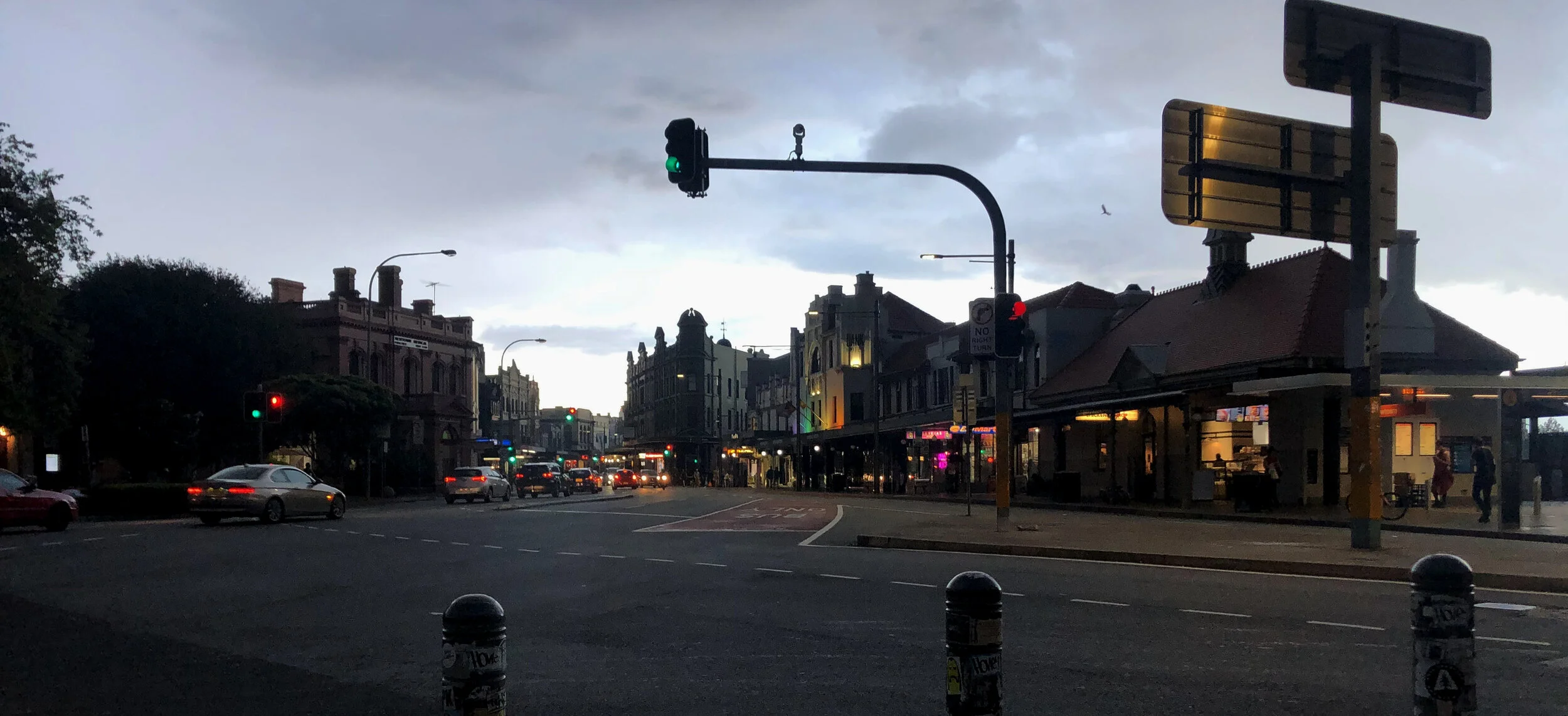 King Street - eerily quiet on a Saturday night in April, 2020. Photo: Wendy Murray