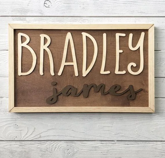 Large Baby Name Sign