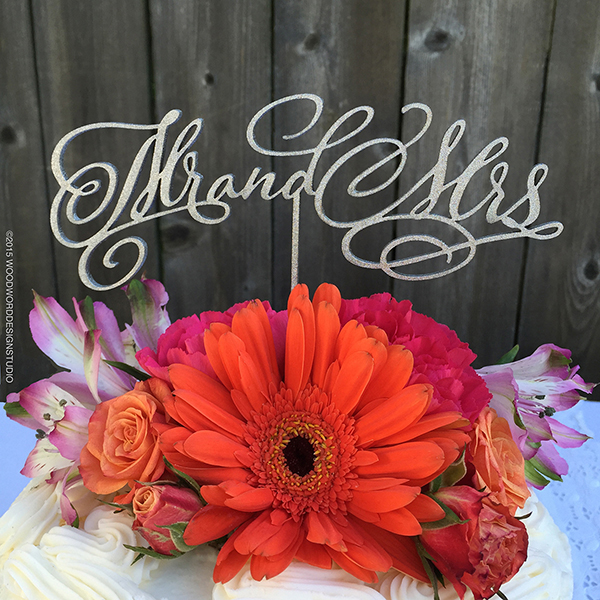 Mr and Mrs - Wedding Cake Topper