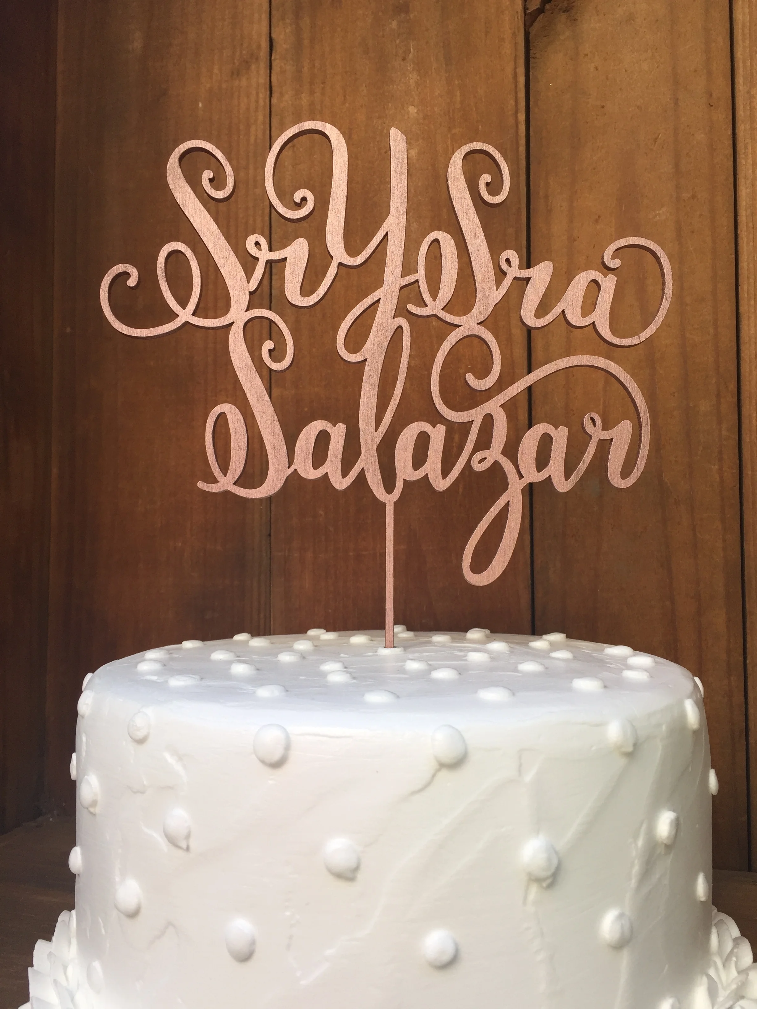 Sr Y Sra personalized Wedding - Cake Topper 