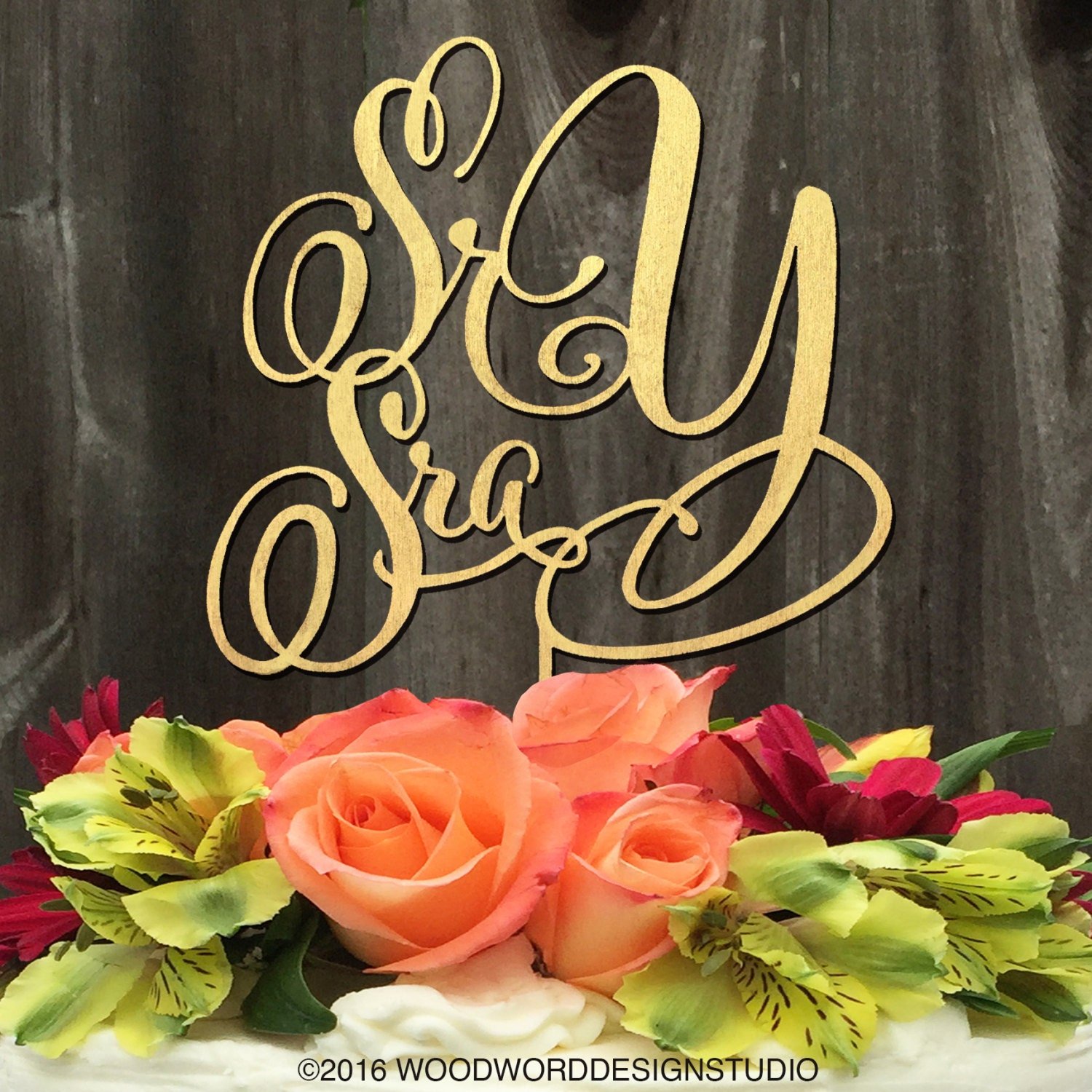 Sr Y Sra wedding cake topper - Spanish cake decor