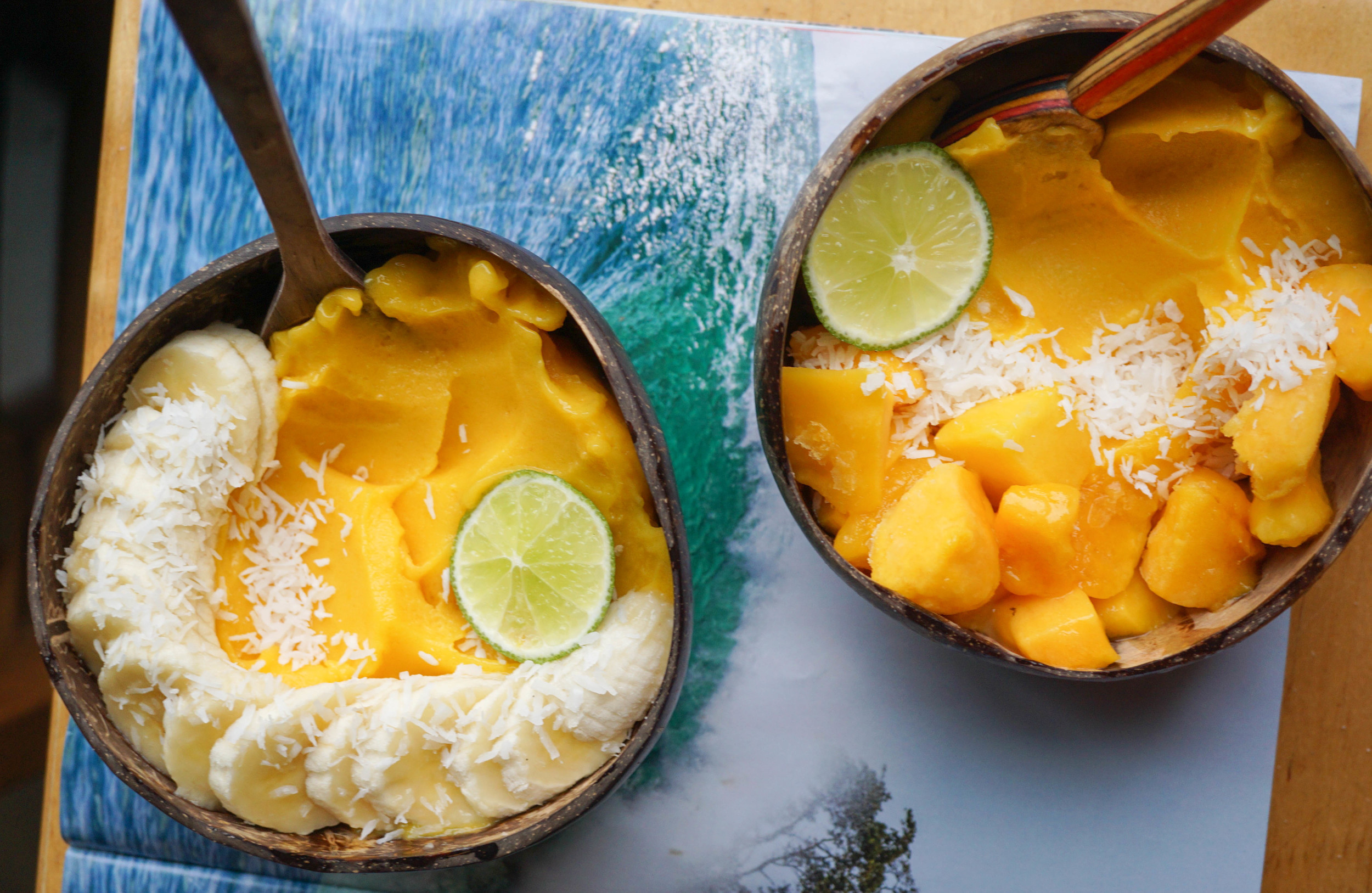Mango Base with Papaya and Pineapple and Banana