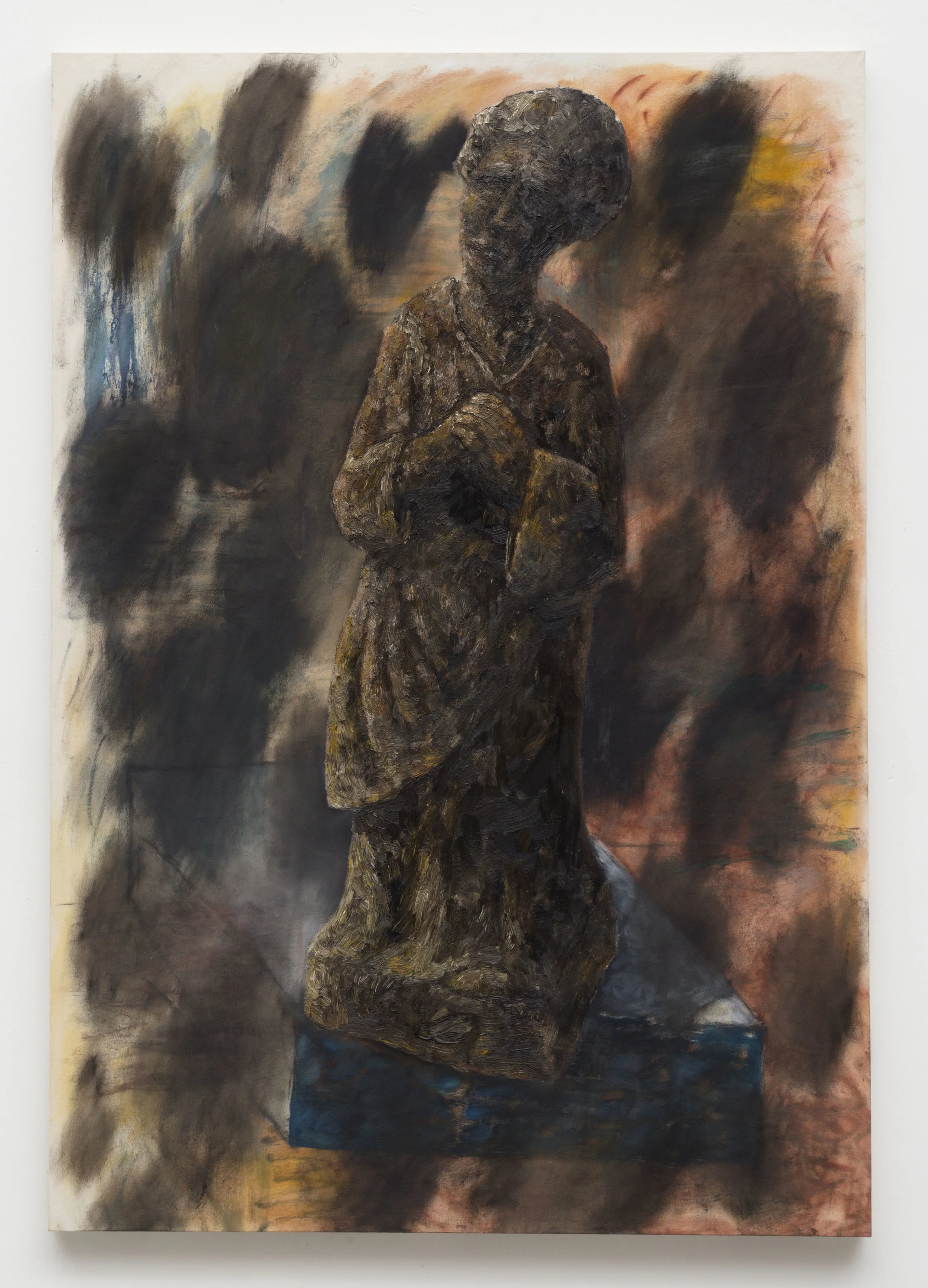 Penitent Wooden Figurine, 2014 Oil on canvas 65 x 45 inches