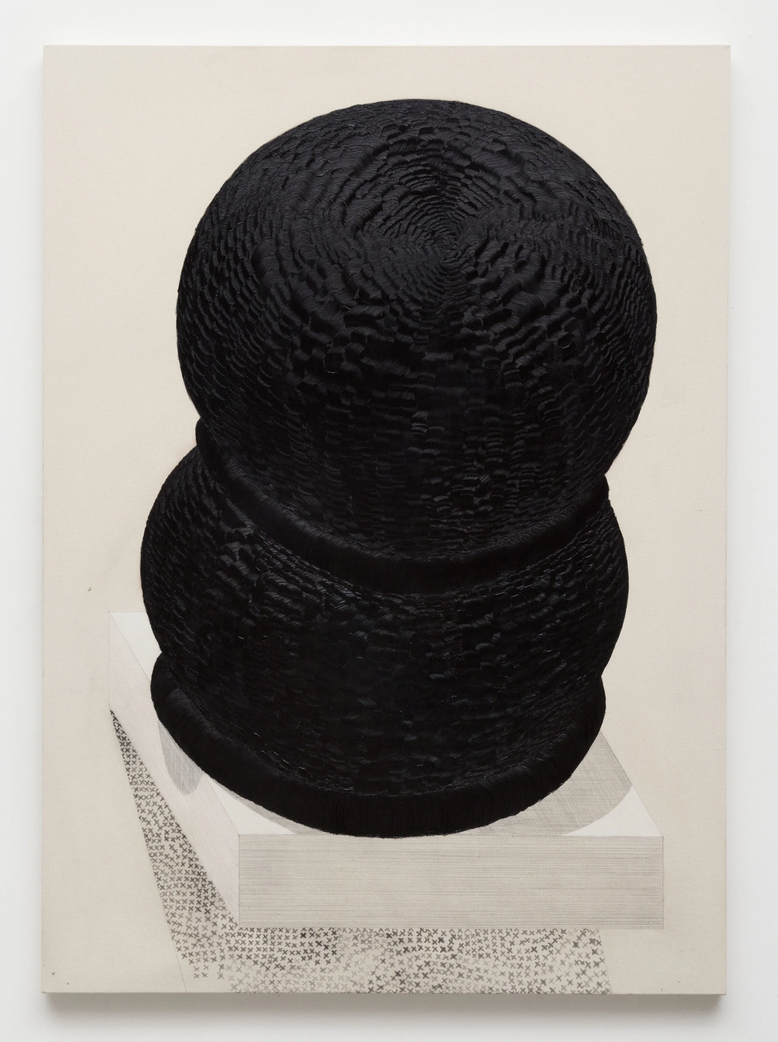 Figure Dissociation, 2 , 2016 Graphite, ink, Conte, and oil on canvas 72 x 52 inches