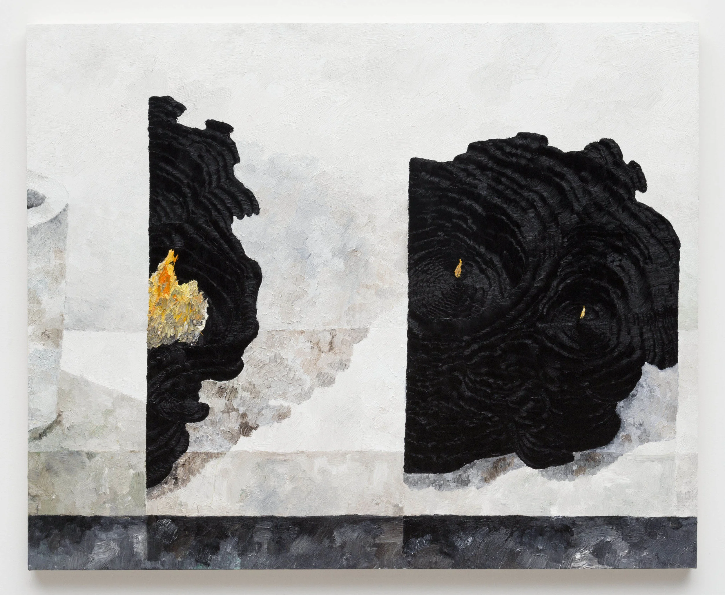 Combustible Black Forms , 2017 Oil on canvas 48 x 60 inches