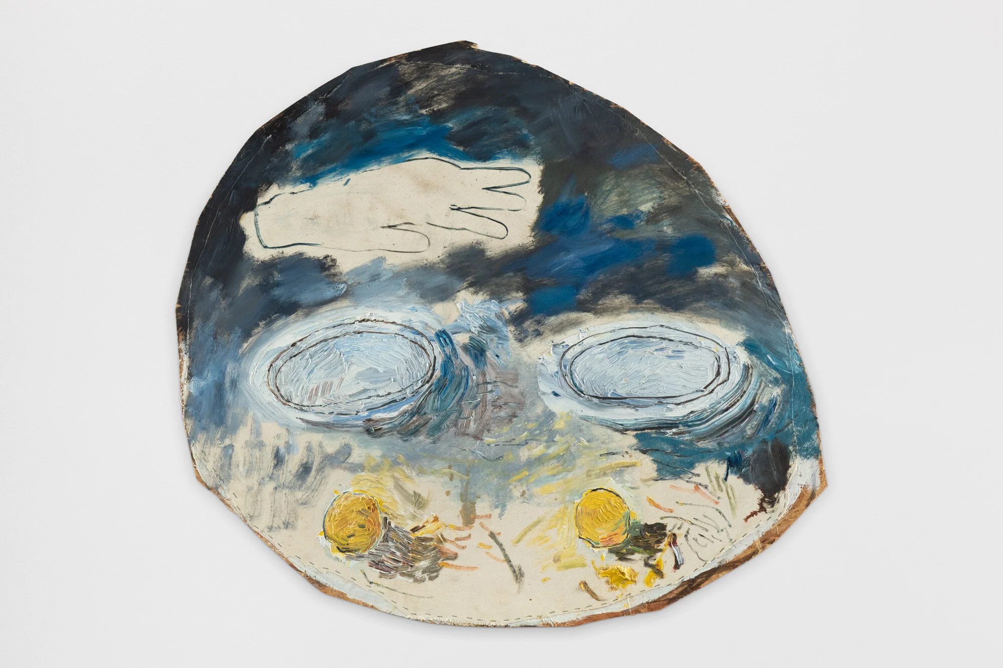 Table Setter, 2012 Oil on canvas and wood 38 x 47 x .5 inches