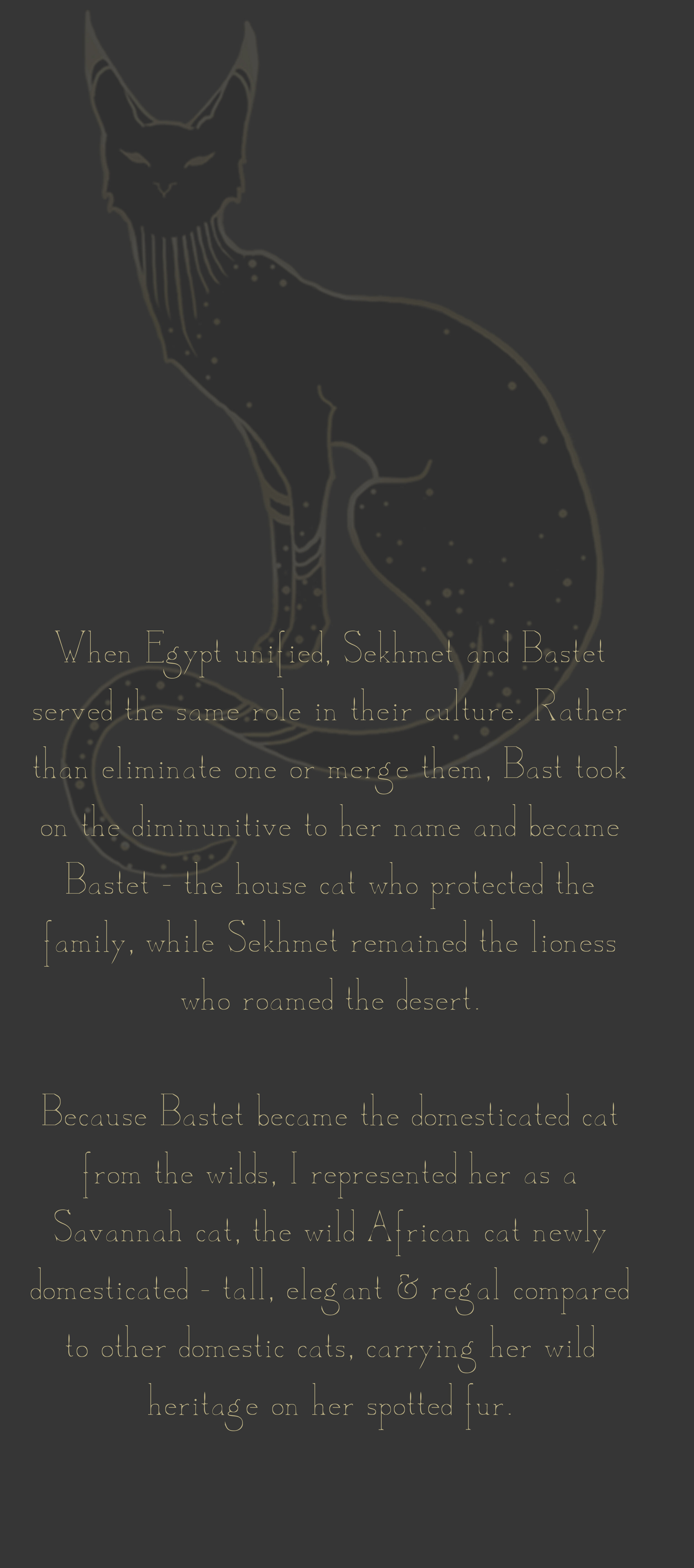 HomDEc Egyptian Goddess Bastet Cat with Spear 11 H Ubasti Goddess of Protection 