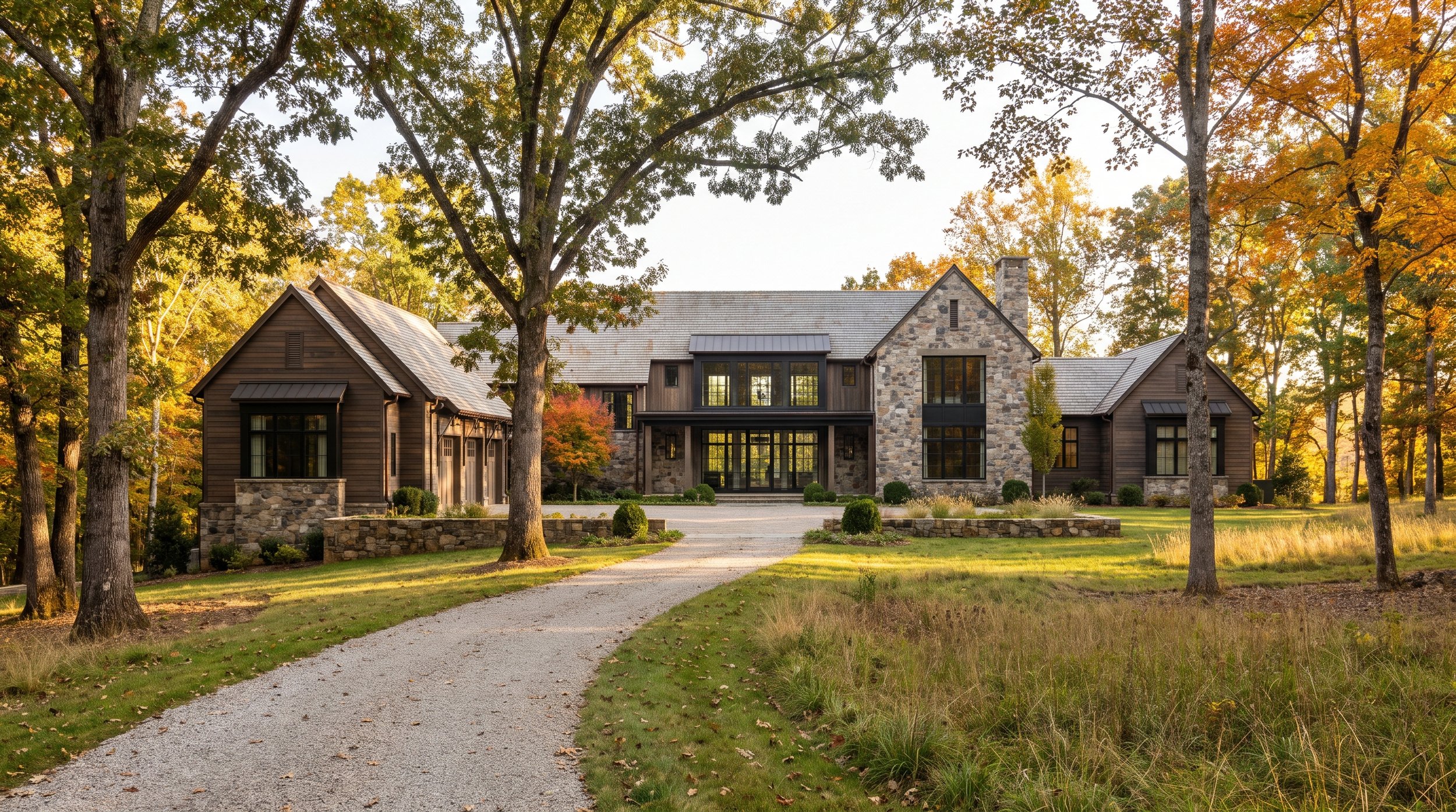Rendering of a luxury estate home set in the triad area of North Carolina