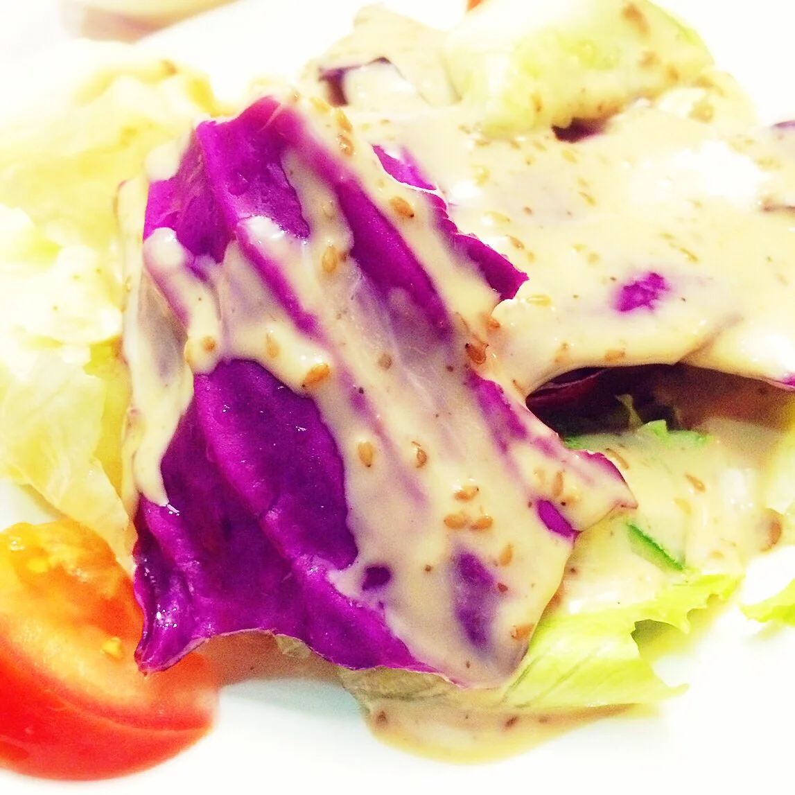 Crispy Cold Salad tossed in Sesame Sauce