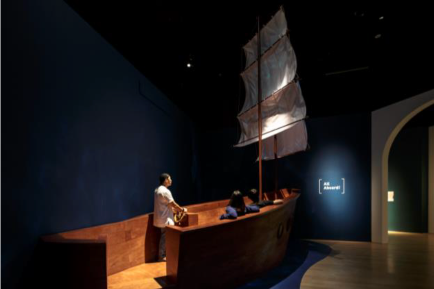 Specially constructed tall ship at Treasures of Exploration