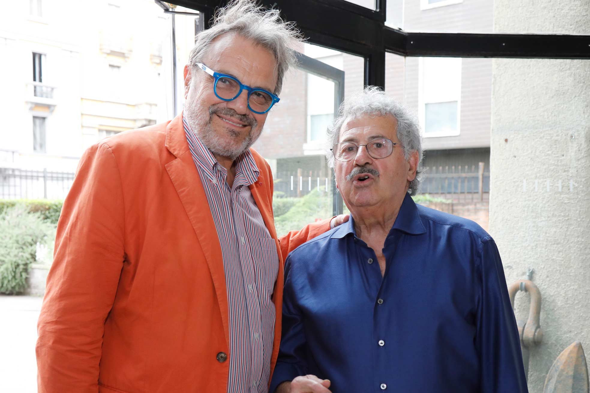  Oliviero Toscani con Rodolfo Viola per il "progetto migranti" 