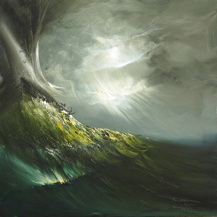 Rodolfo Viola , La grande onda , oil on canvas, 100 x 100 cm