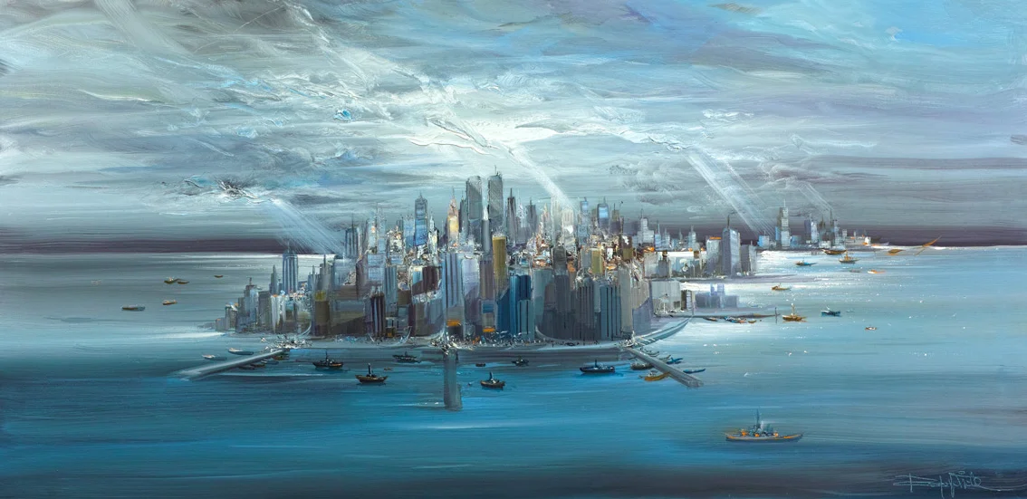 Rodolfo Viola , New York 2007 , oil on canvas, 80 x 160 cm.