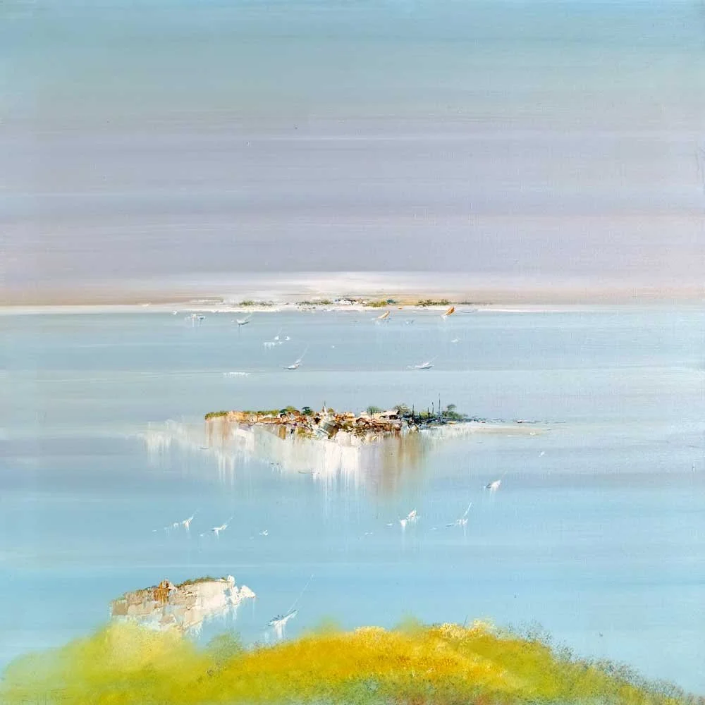   Rodolfo Viola   Equilibrio del silenzio  oil on canvas, 2008, 100 cm x 100 cm 