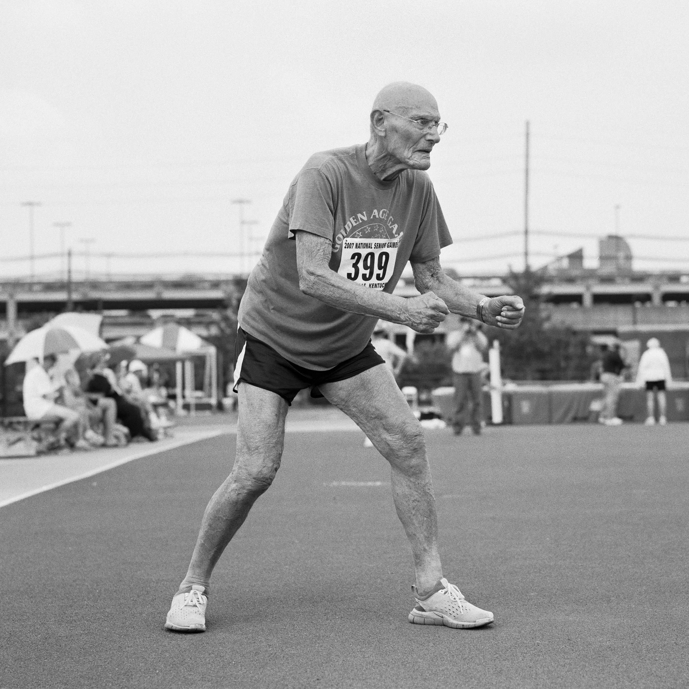 Seymour, 88, high jumper. National Senior Games. Louisville, Kentucky. 2007.