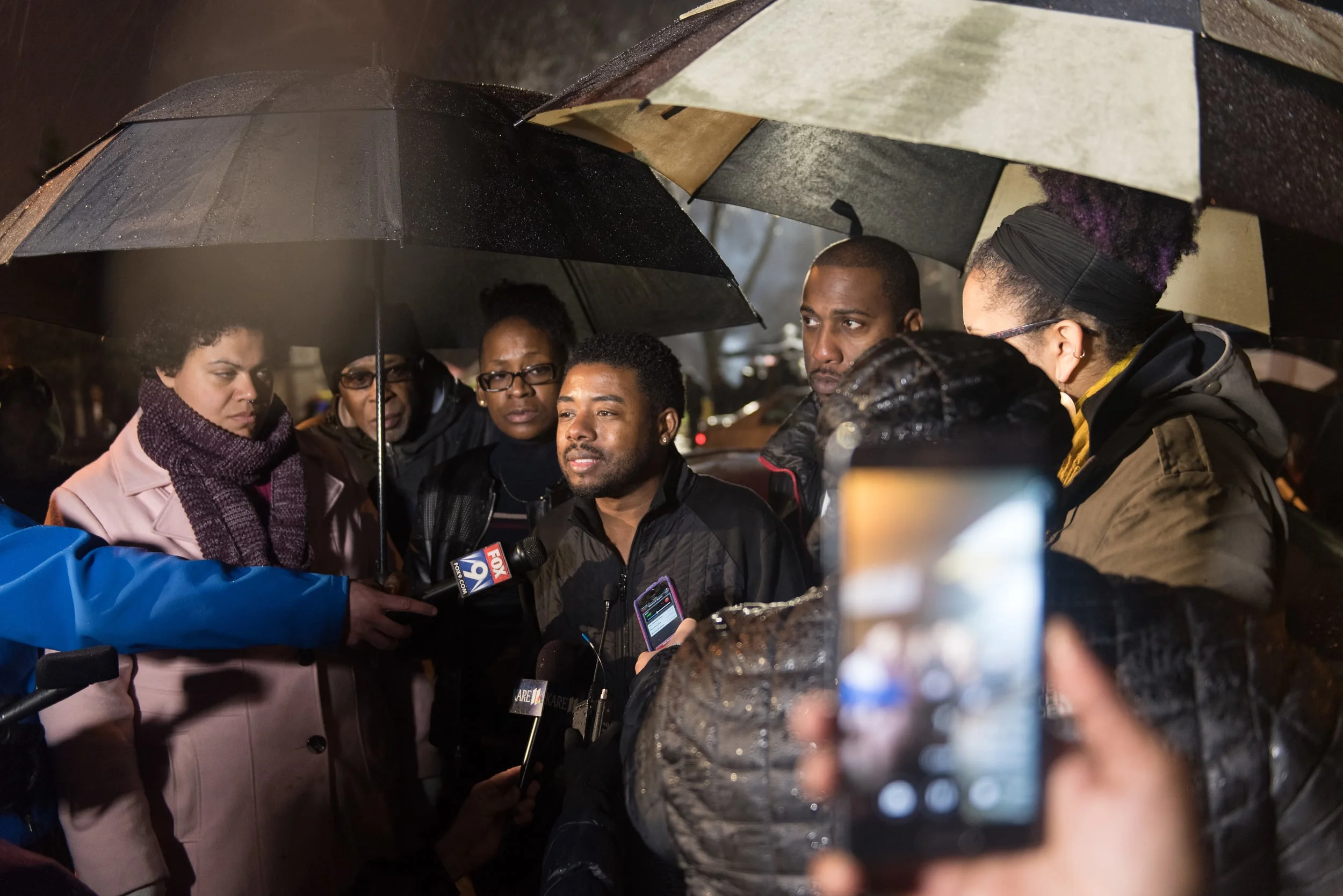 Eddie Sutton, Jamar Clark's brother. Minneapolis 4th precinct. November 18, 2015. For Minnesota Public Radio