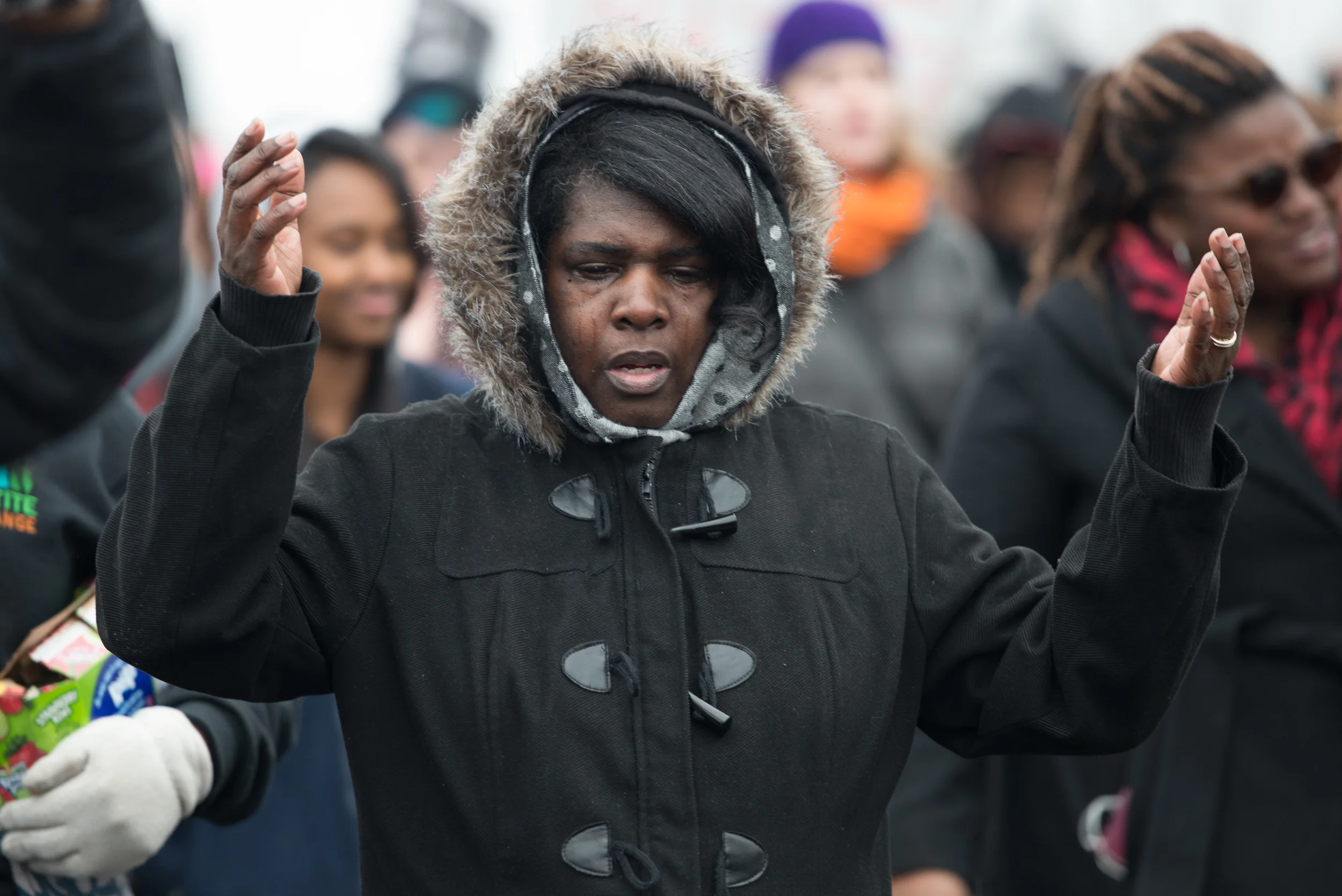 Tammy Curtis. #recliamMLK march. January, 2015. For Minnesota Public Radio.