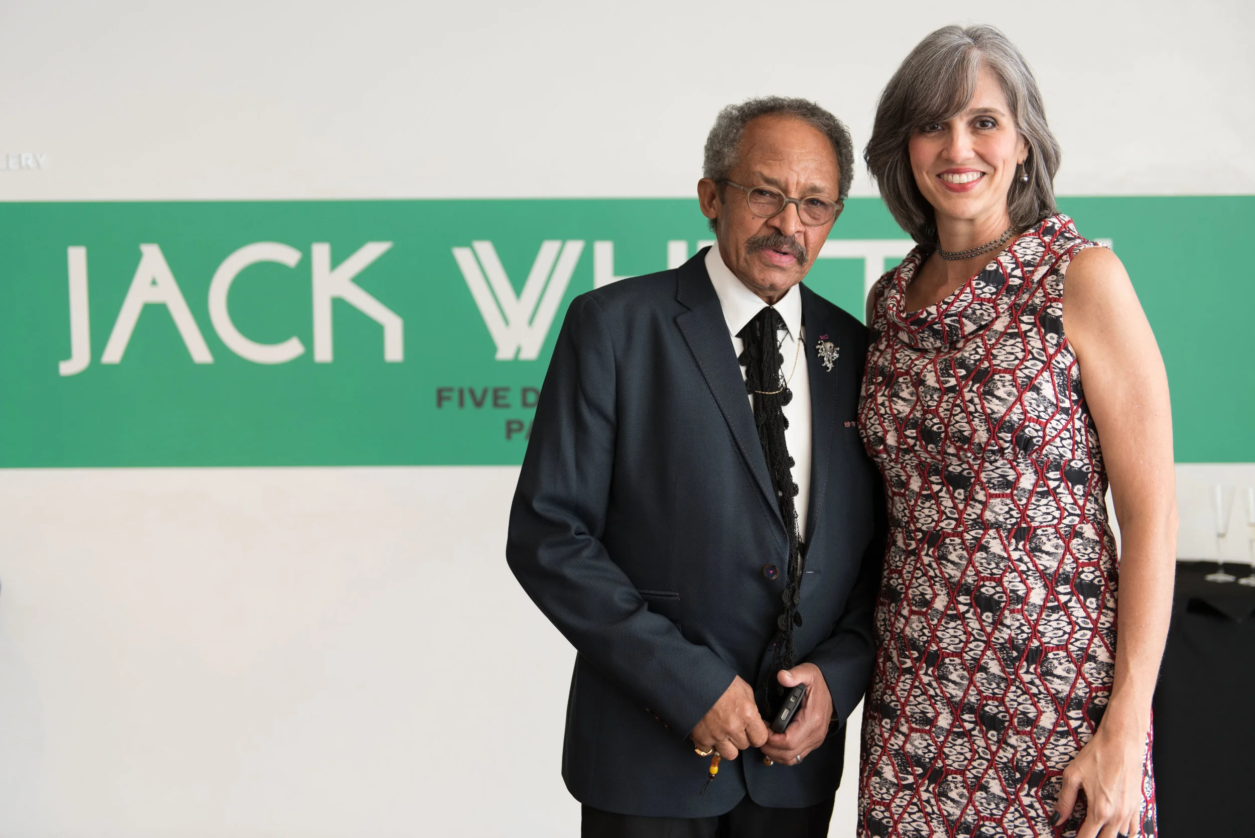 Painter Jack Whitten and Walker Arts Center executive director Olga Viso, 2015. For The Walker Arts Center