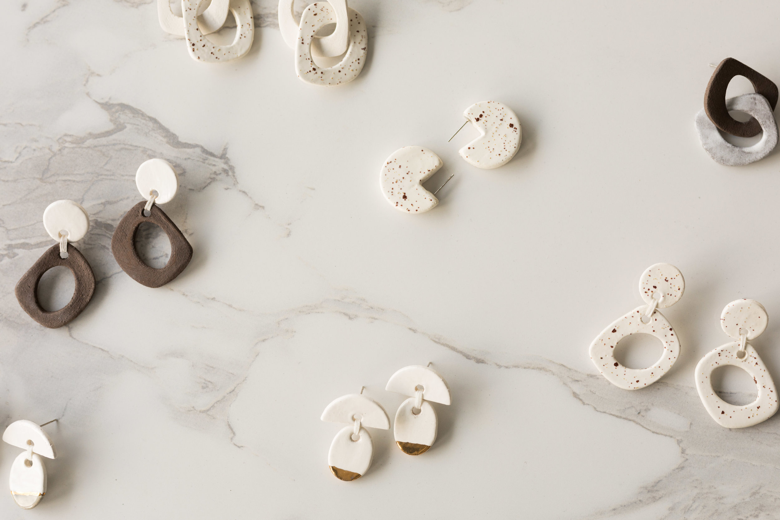 speckled organic earrings || korinne vader