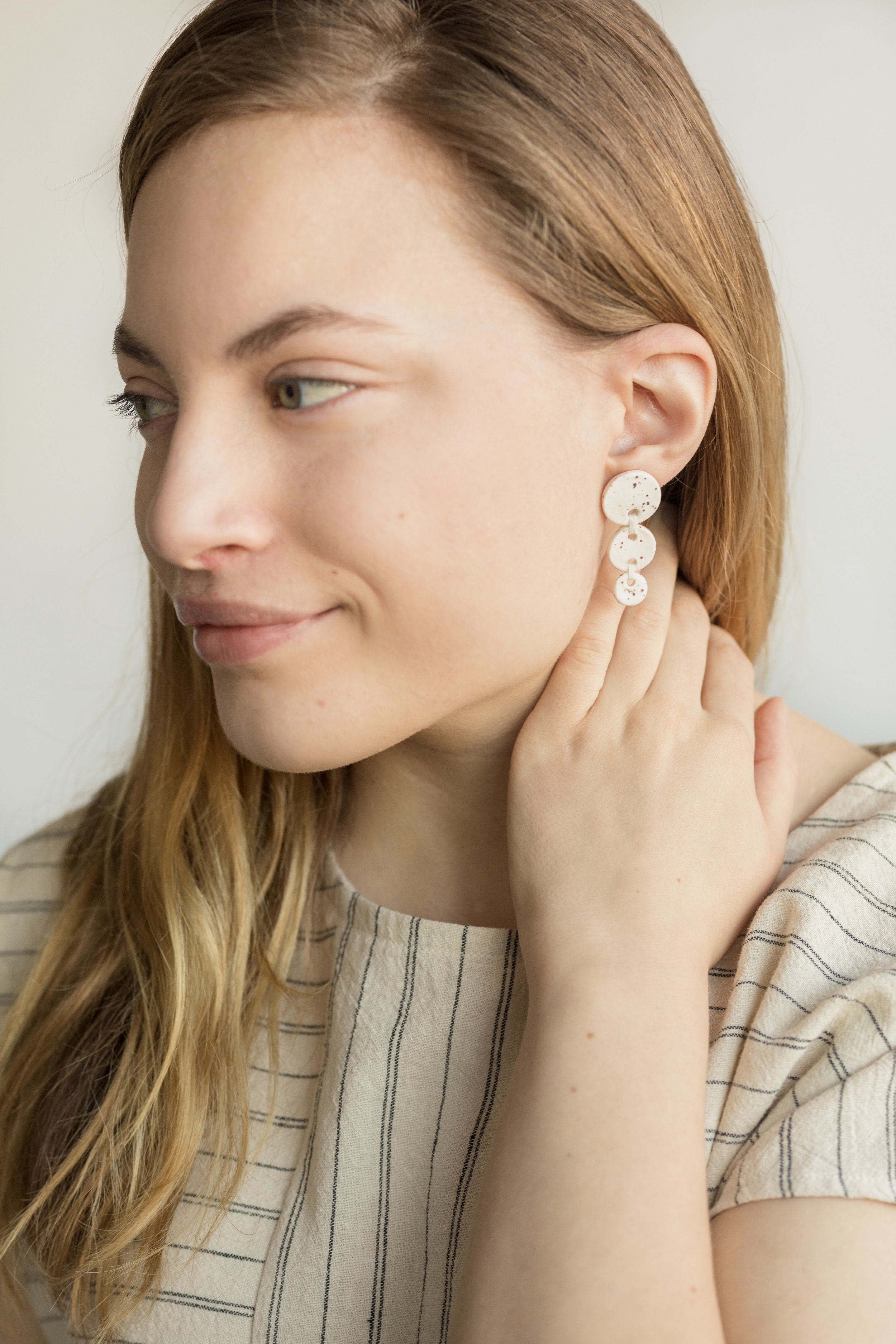 speckled drop earrings || korinne vader