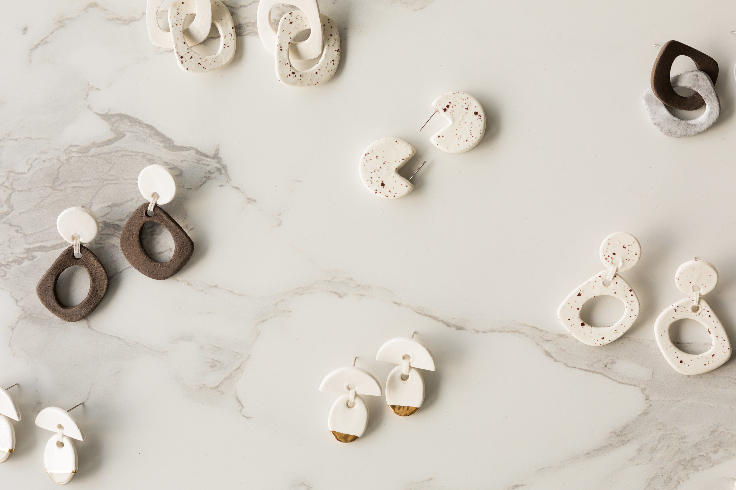 speckled drop earrings || korinne vader