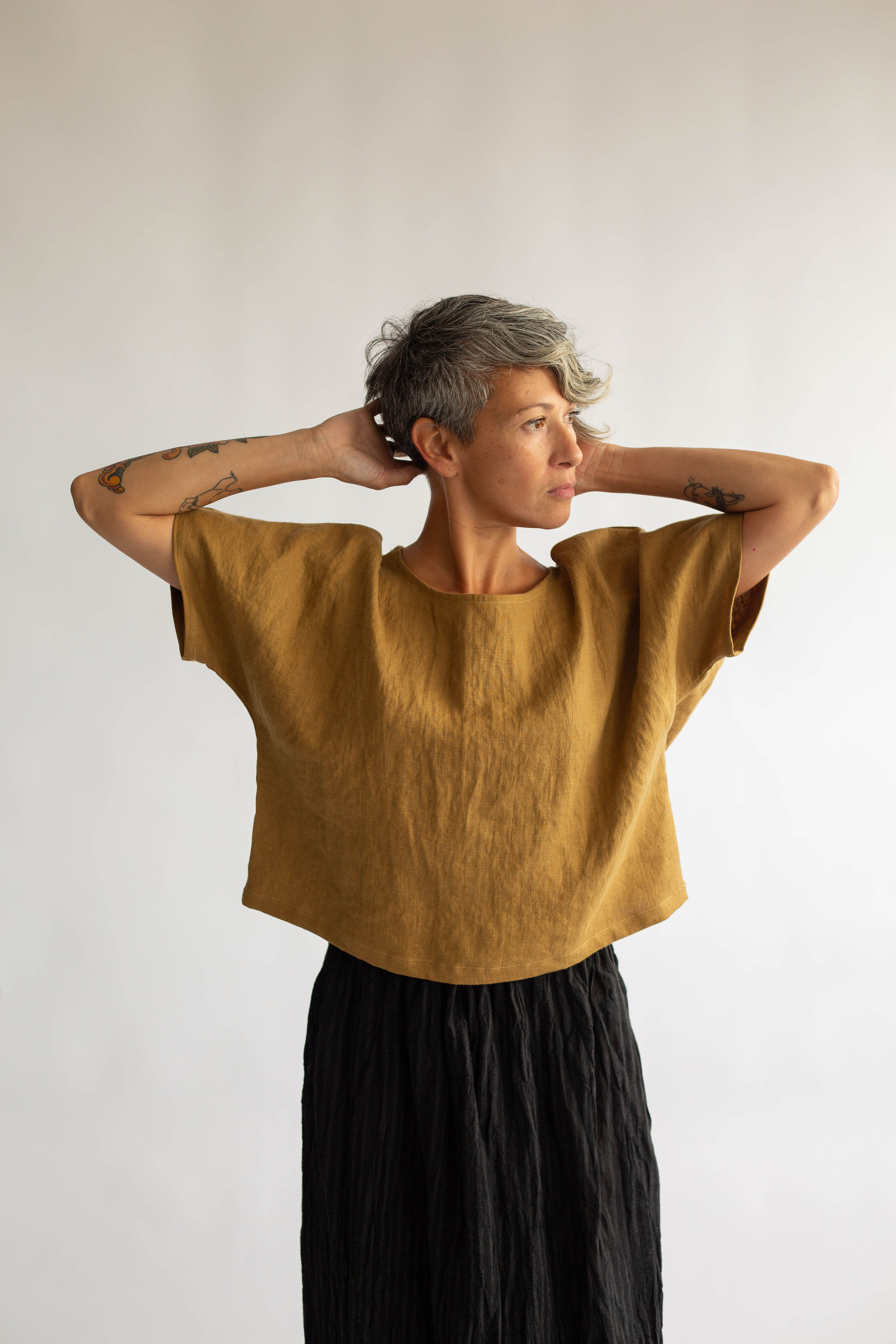 mustard rose top || korinne vader