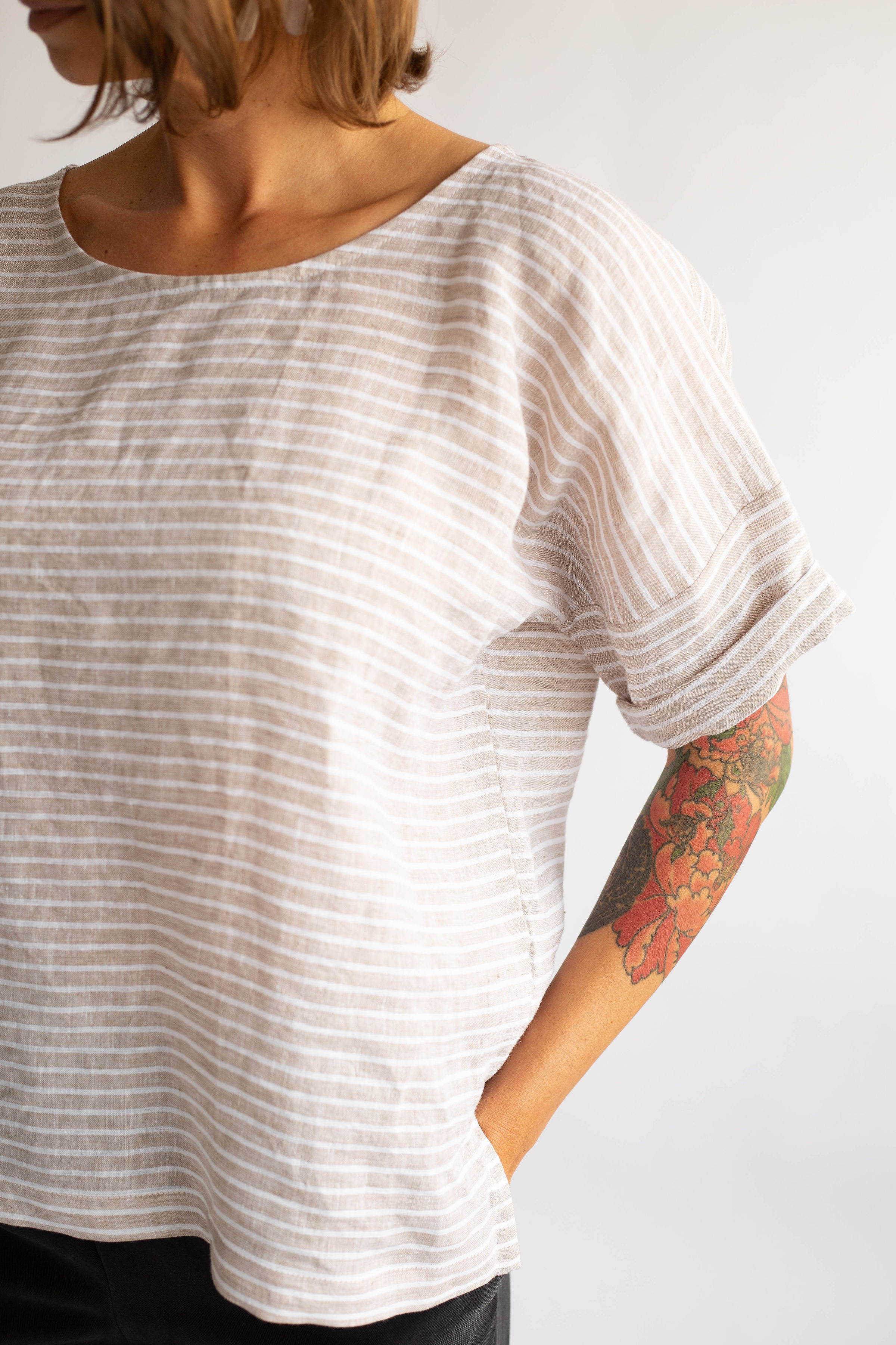 stripe annette top || korinne vader