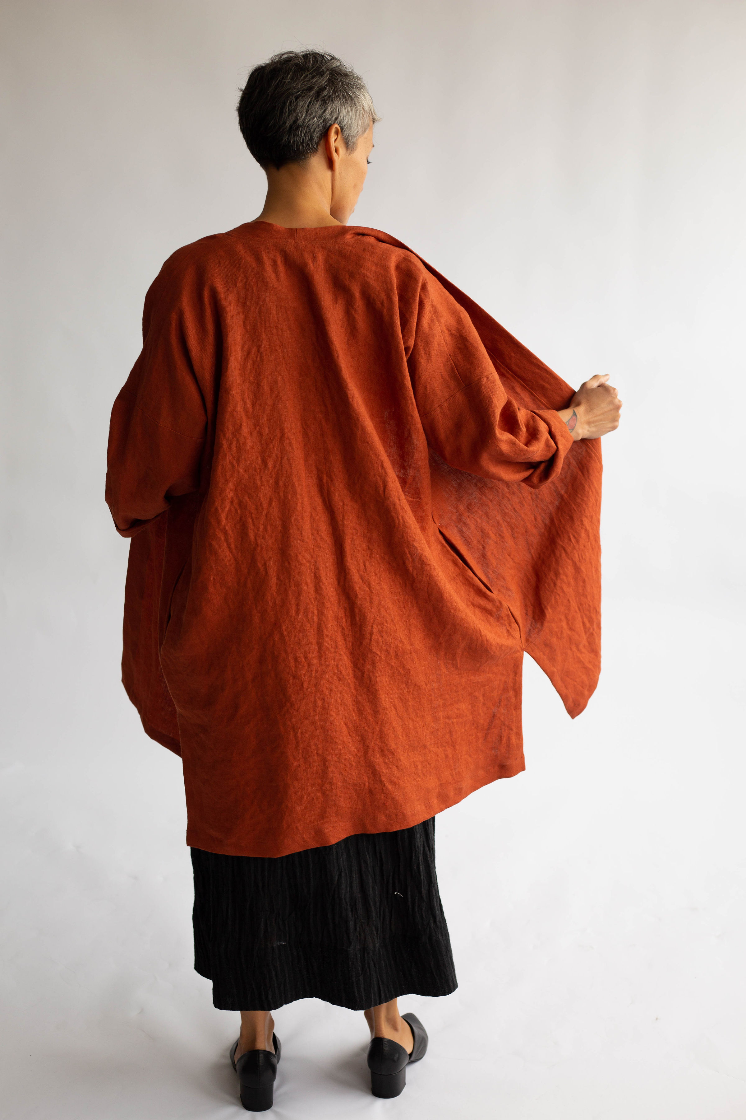 copper linen duster || korinne vader
