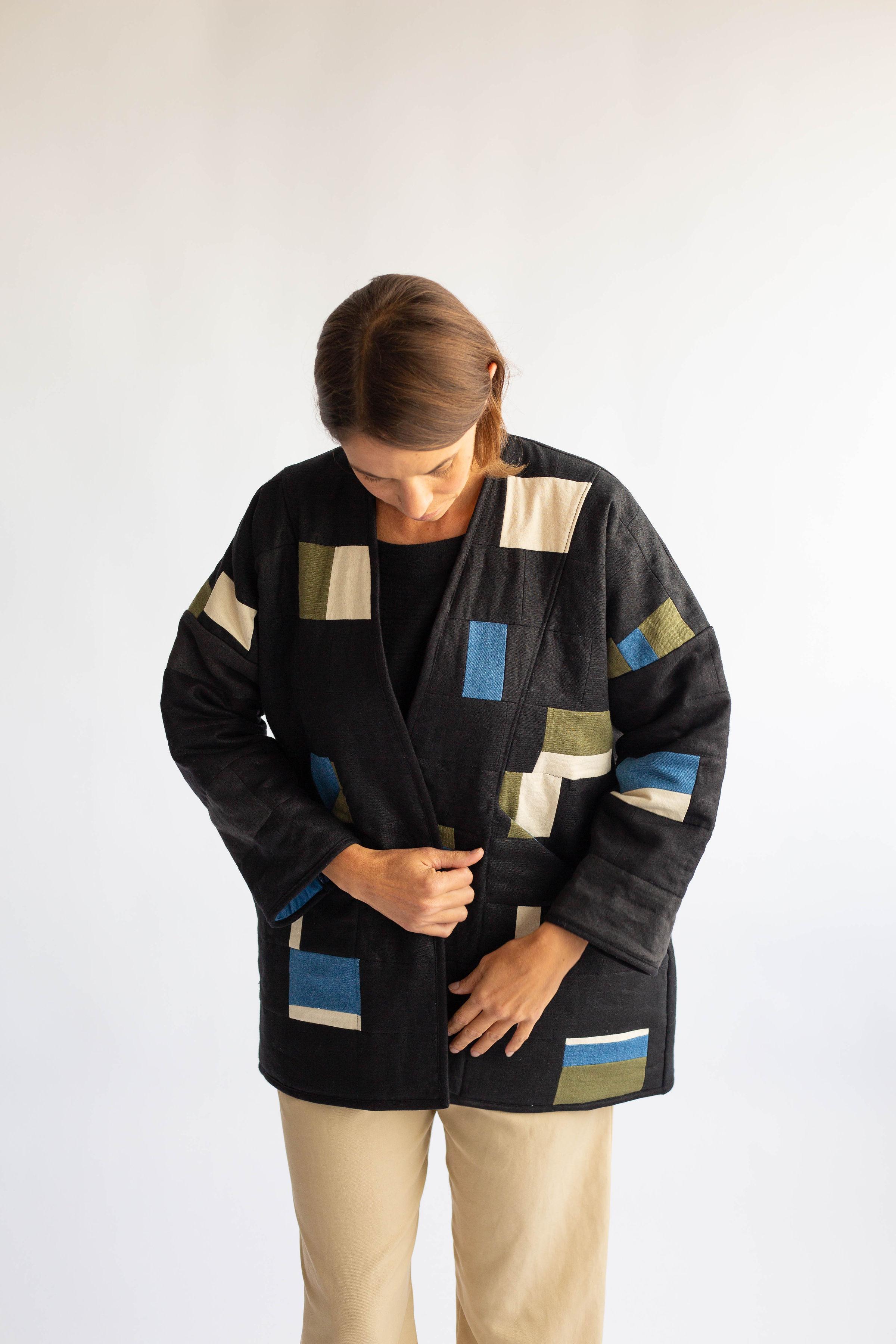 one of a kind patchwork coat || korinne vader