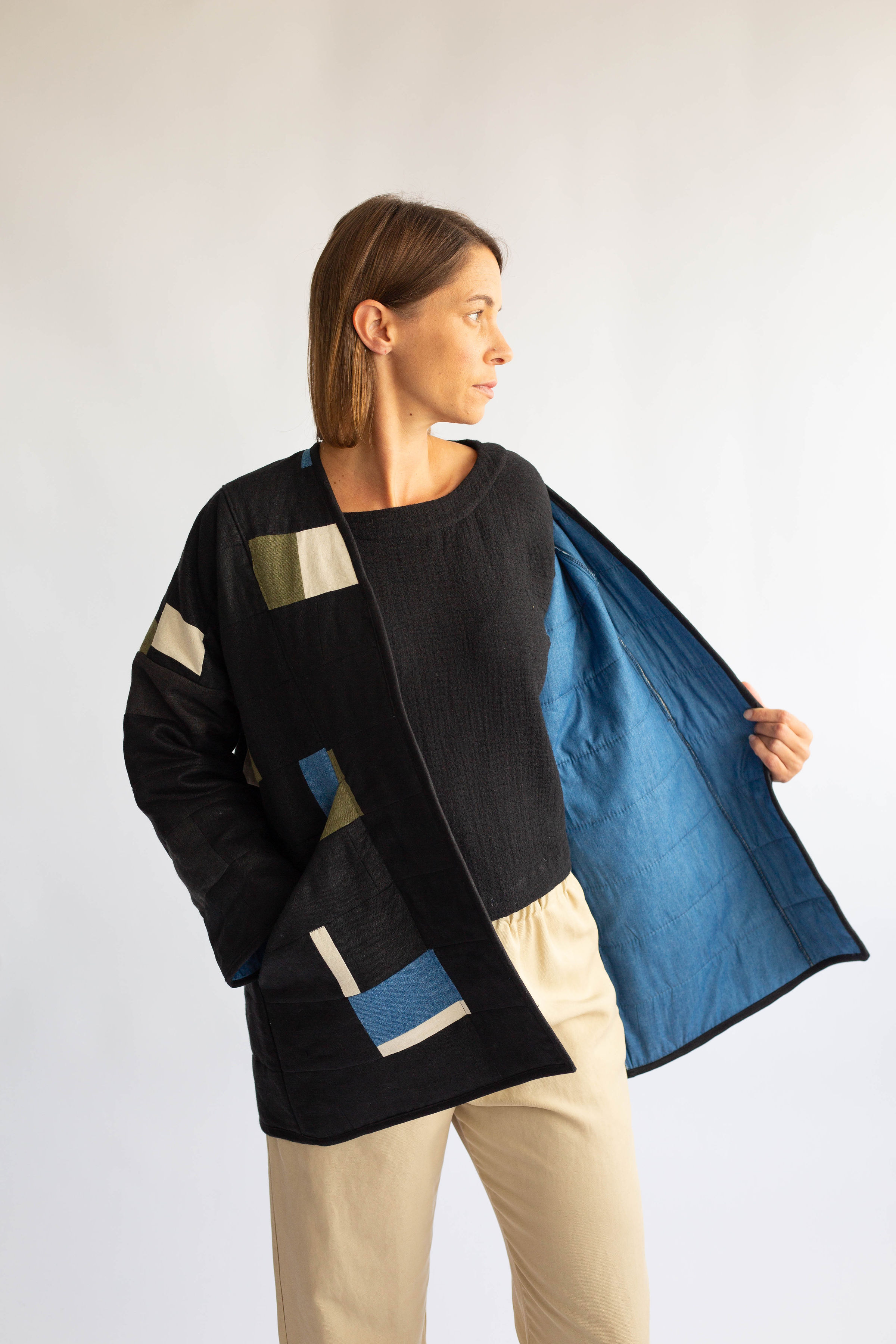 one of a kind patchwork coat || korinne vader