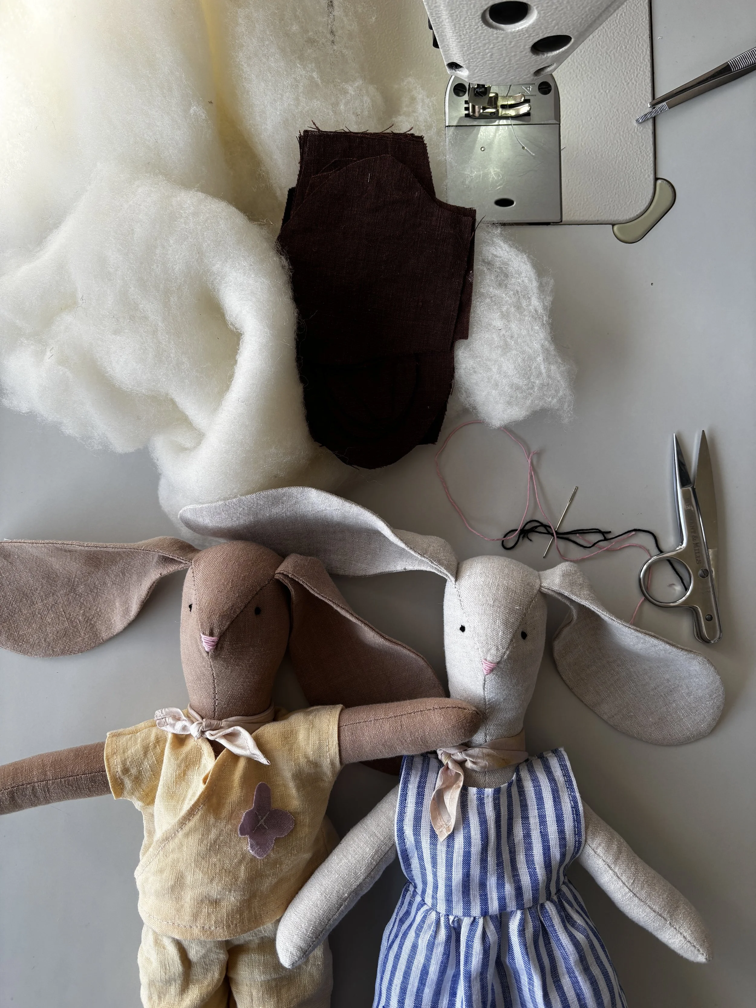 heirloom linen bunnies