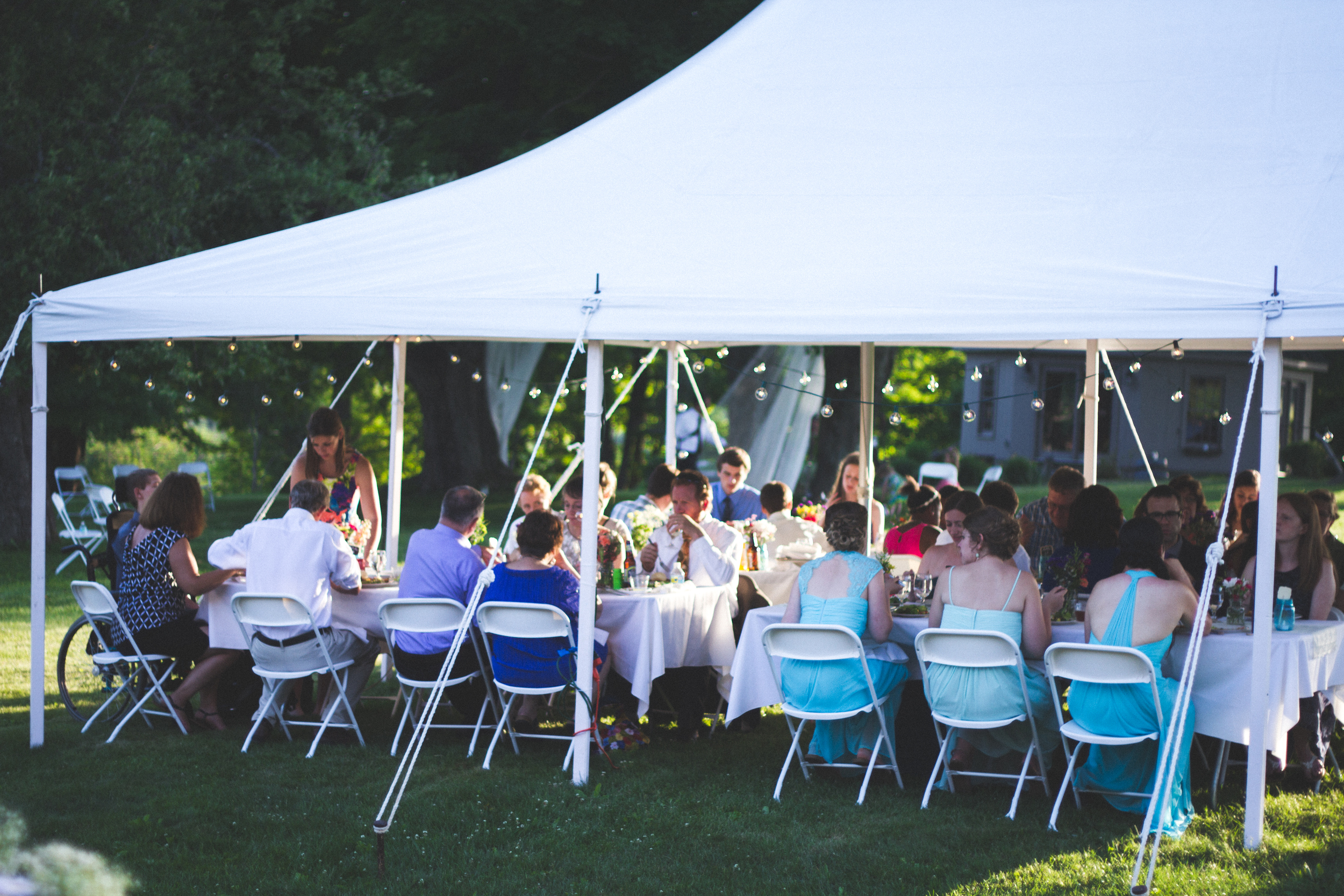 Tent at Bliss Farm in Granville, Massachusetts. Sweet Alice Photography.