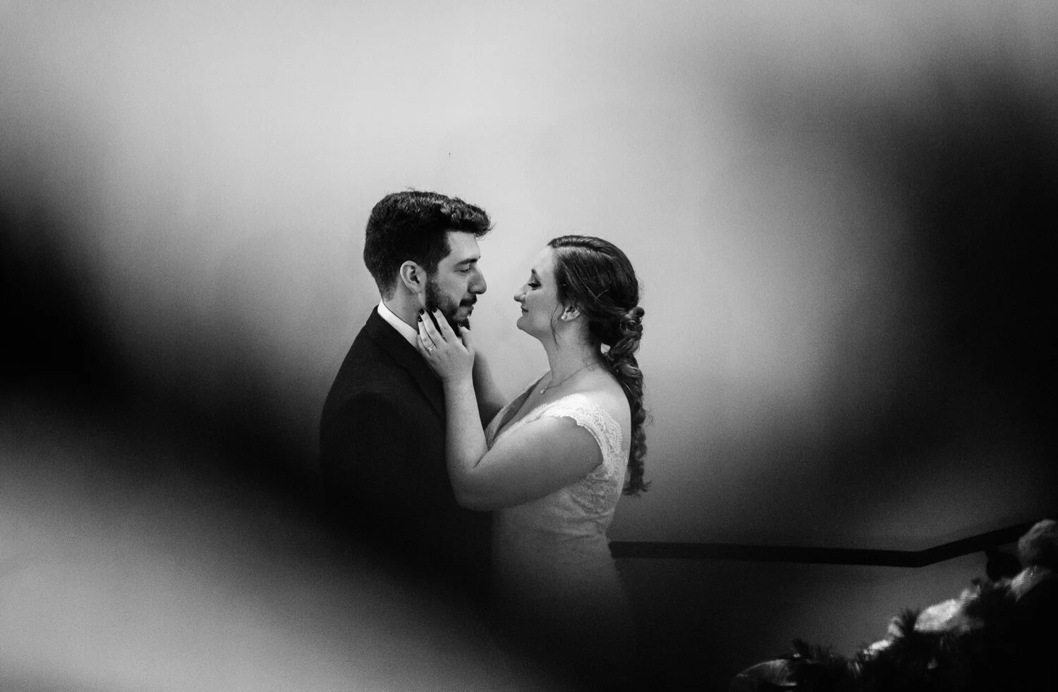 22_Intimate bride and groom at Christmas wedding at Pinehills Golf Club in Plymouth, MA.jpg