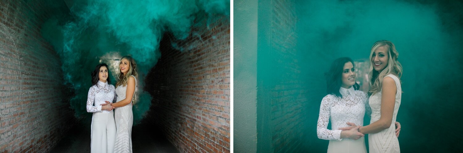 26_Elopement wedding photos of brides in Rhinebeck NY with smoke bombs.jpg